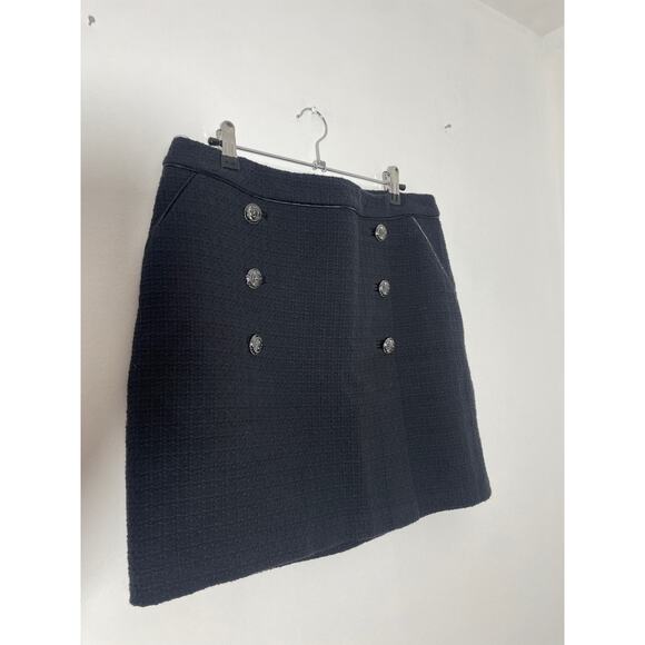 Black Pleated Mini Skirt WHBM medium large - Picture 3 of 5